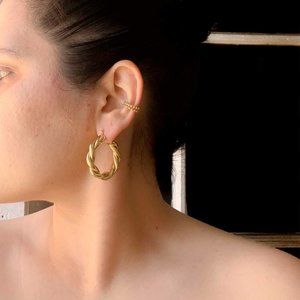 Brand New Gold chunky Hoop Earrings Gold Hoop Earrings Statement Earrings‌‌‌‌